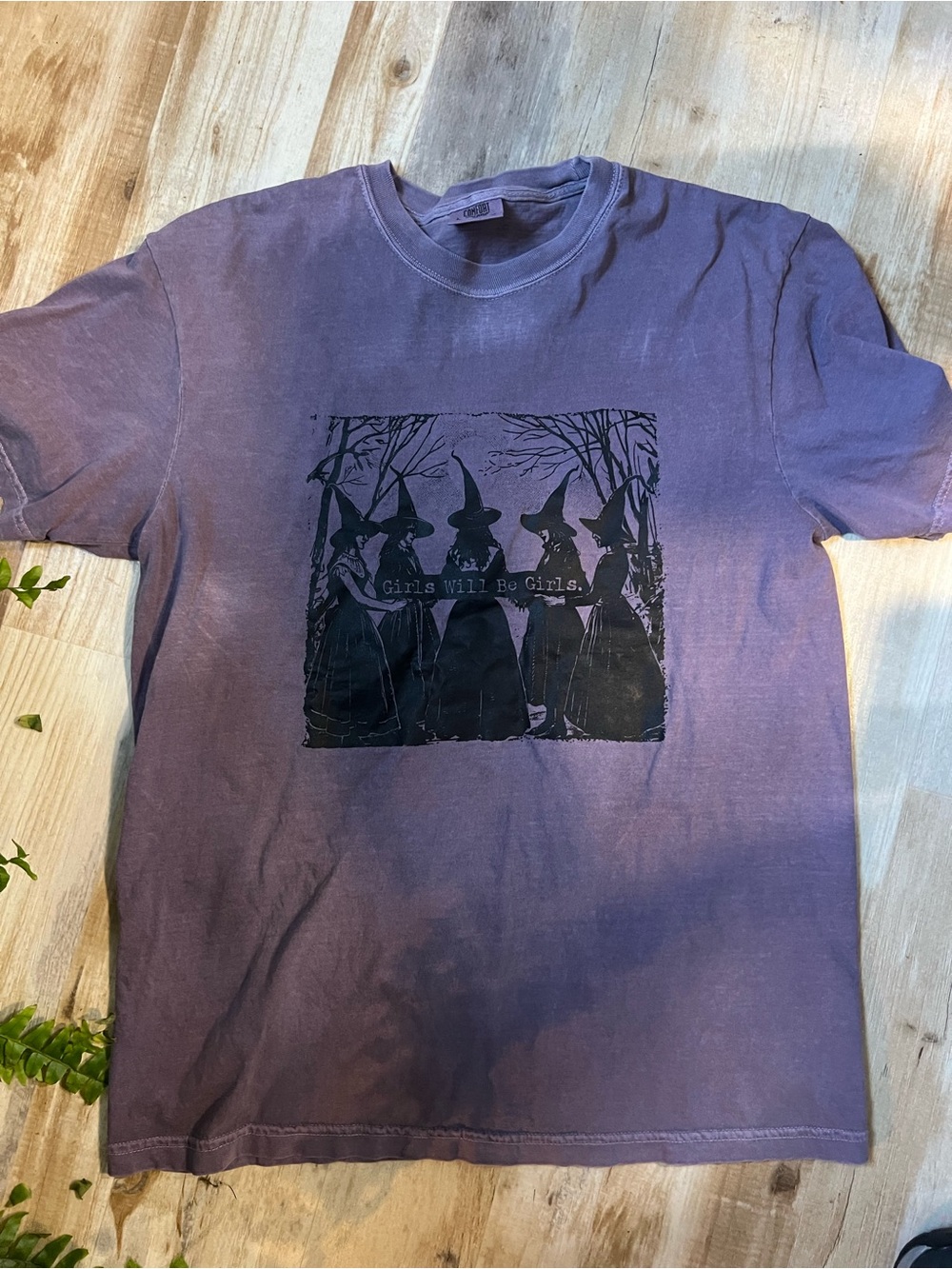 Comfort Colors Purple Graphic 'Girls Will Be Girls' Short Sleeve Tee